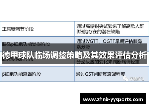 德甲球队临场调整策略及其效果评估分析 德甲球队临场调整策略及其效果评估分析